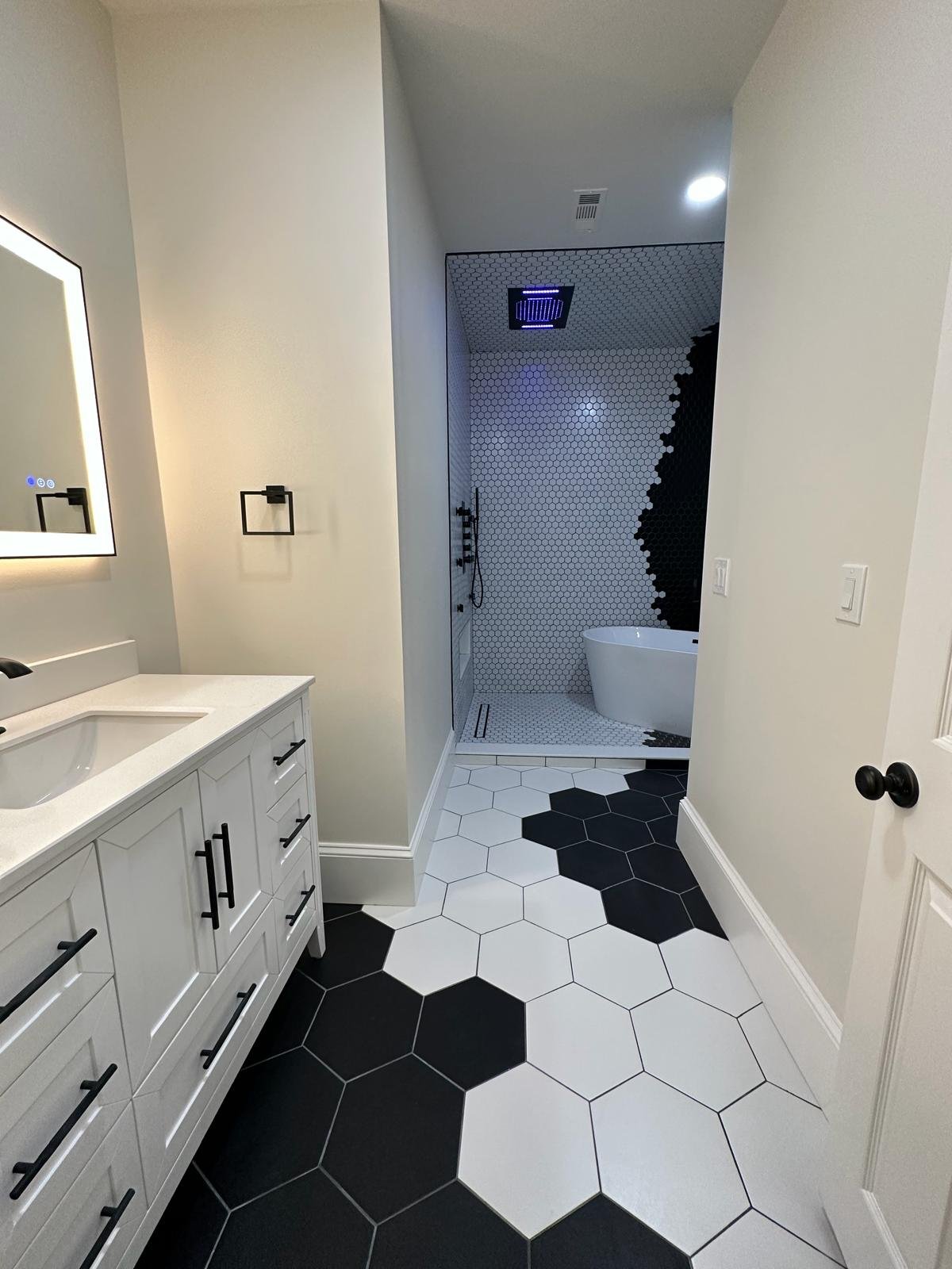 Hexagon Tile Bathroom
